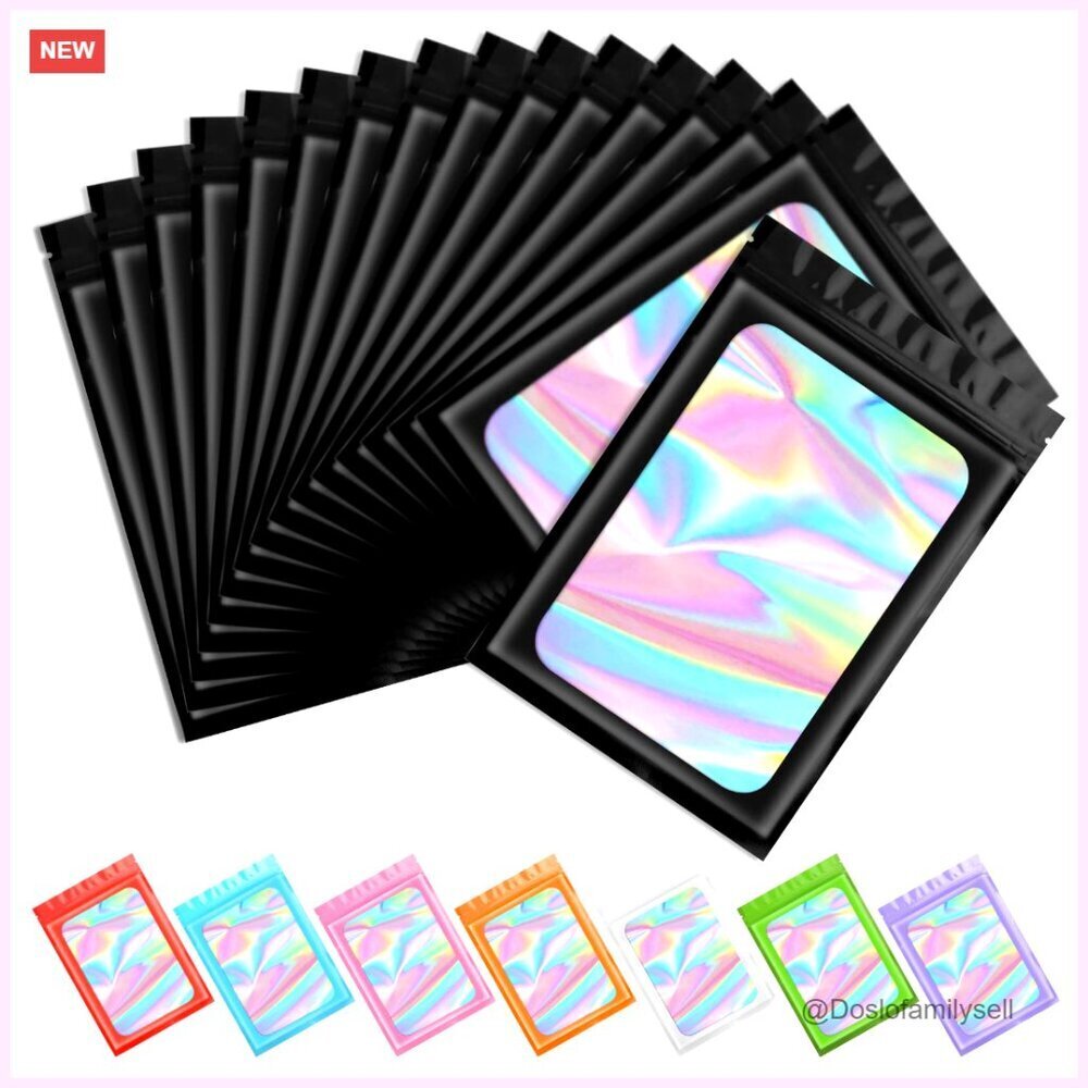 100 Resealable Mylar Bags 2.4x3.9 Inch Waterproof Food Storage Packaging